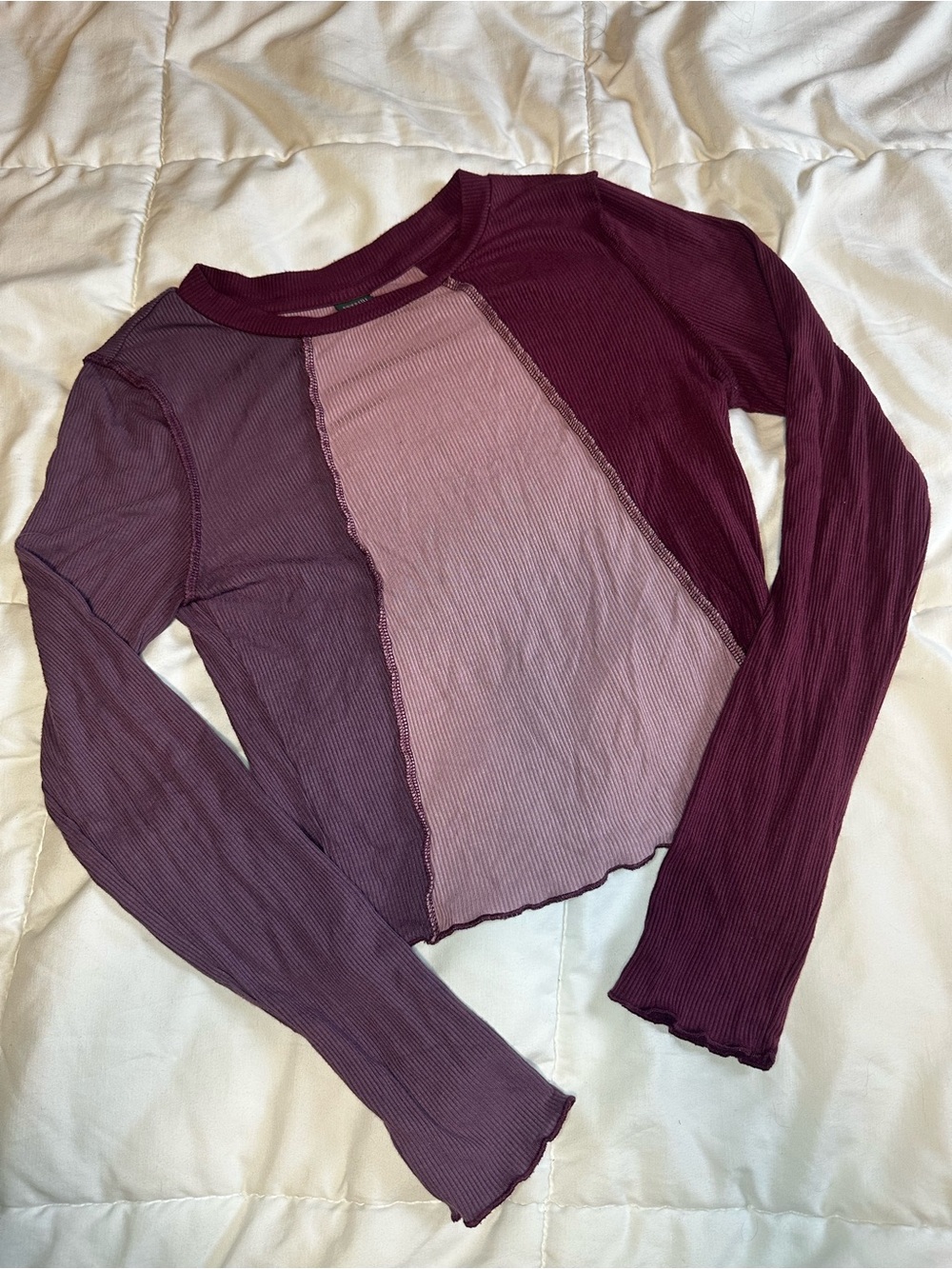 Wild Fable Color Block Long Sleeve Top XS